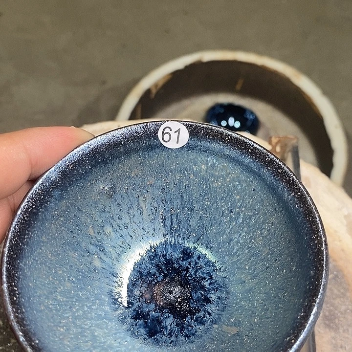 茶盏建盏龙窑柴烧瑕疵