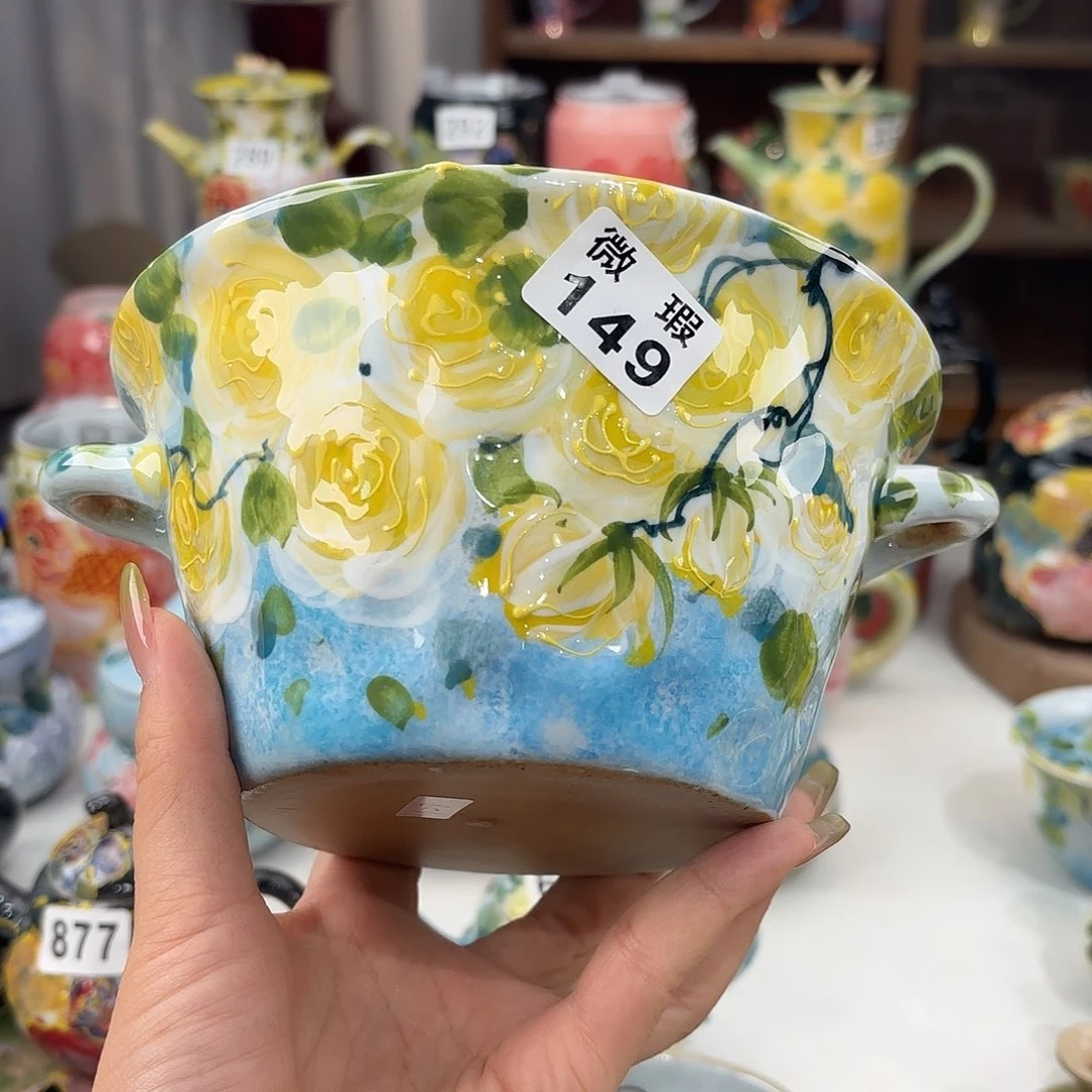 景德镇手绘高温釉下彩陶瓷茶具