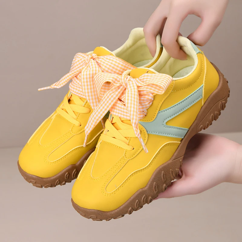 【爆款上新】透气时尚交叉绑带训练时尚休闲鞋拼接拼色耐磨运动软底