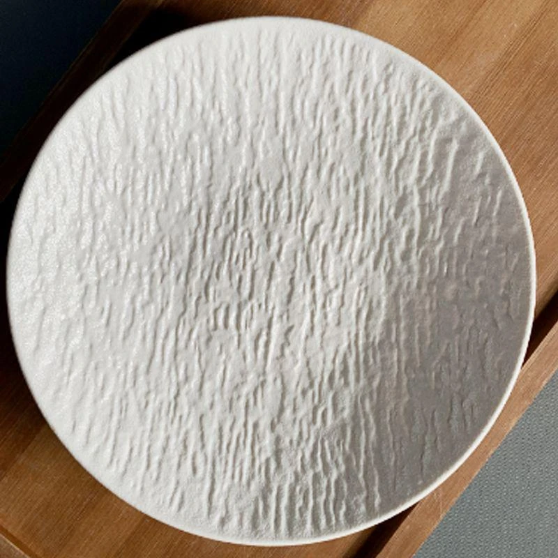 【20*3.5】摩瑟DP【SW白色水波纹圆盘】HAZC陶瓷摆件