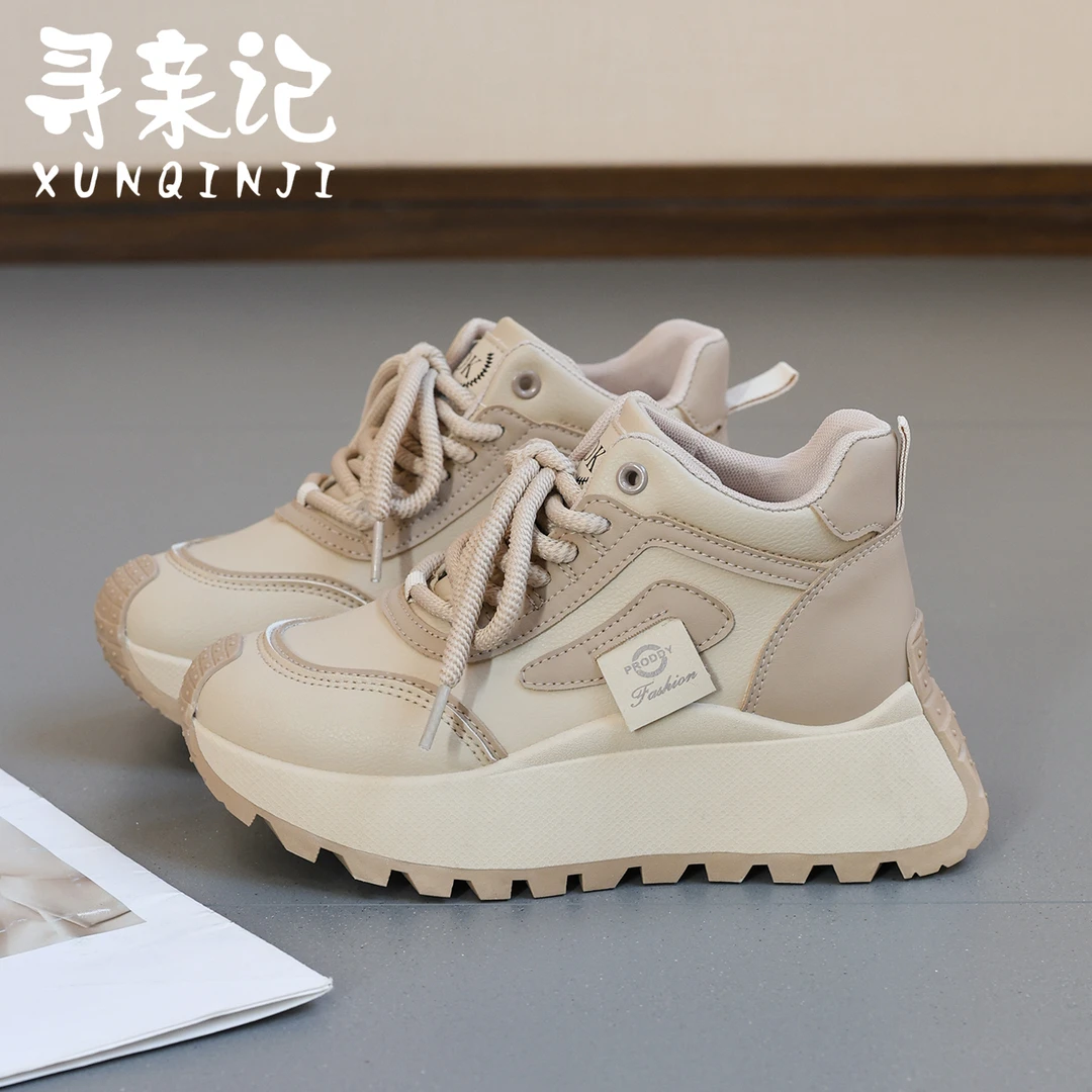 2025爆款百搭厚底时尚休闲鞋春秋新款潮流学生韩版低帮通勤板鞋女