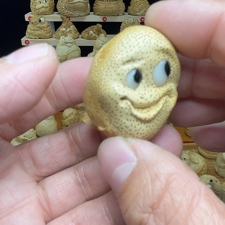 竹竹根雕小鱼手把件