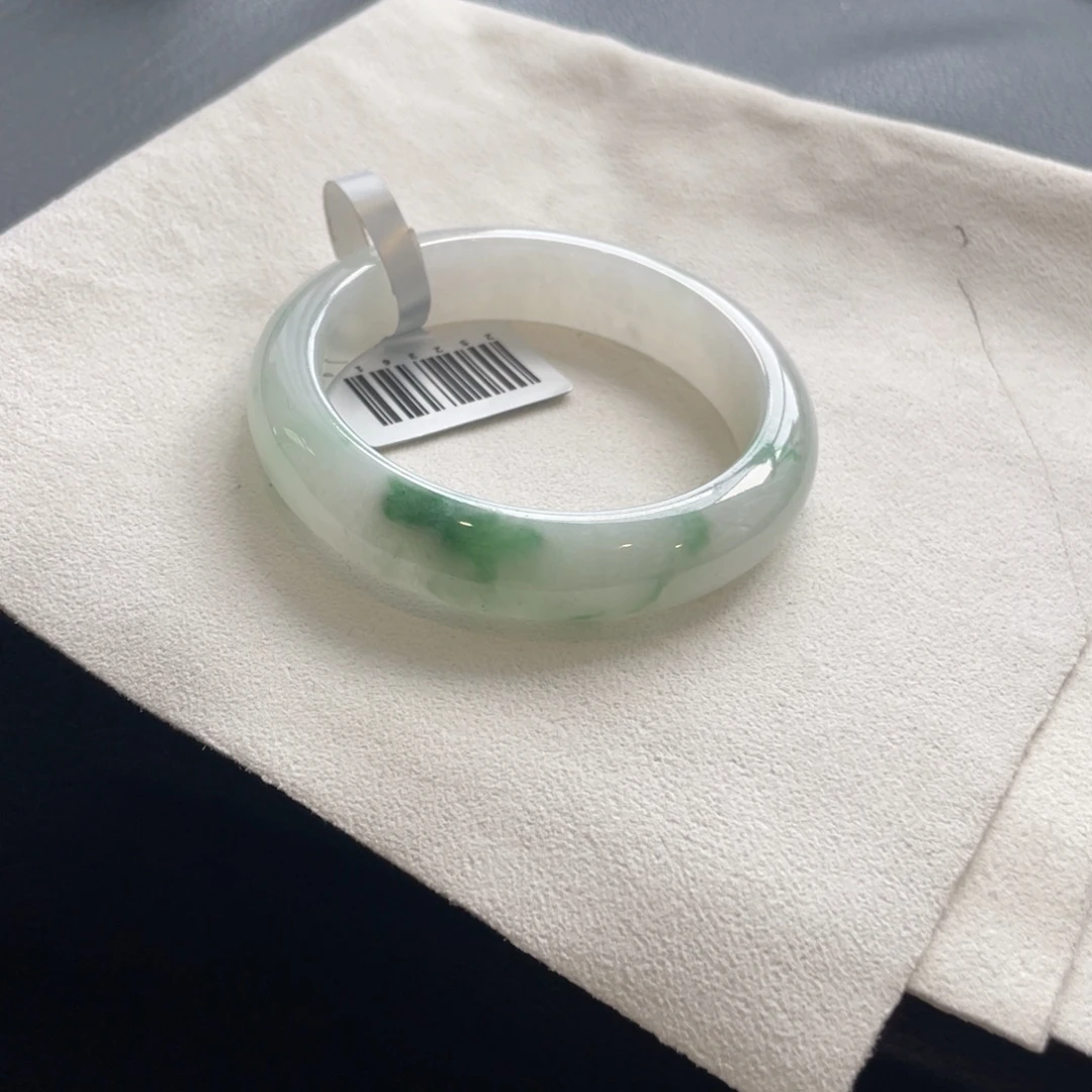 翡翠未镶嵌手镯纹53正圈