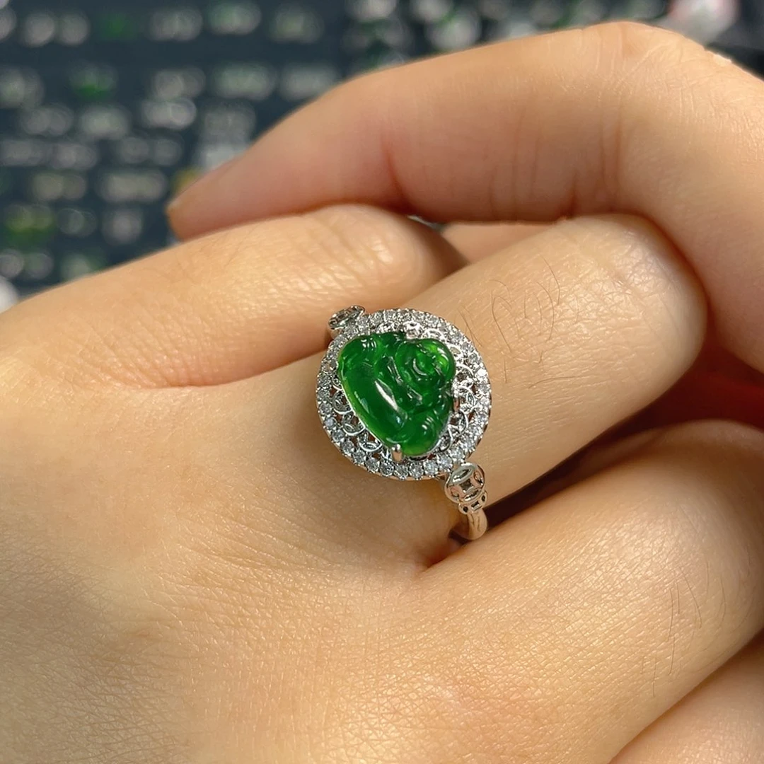 未镶嵌戒指翡翠戒指