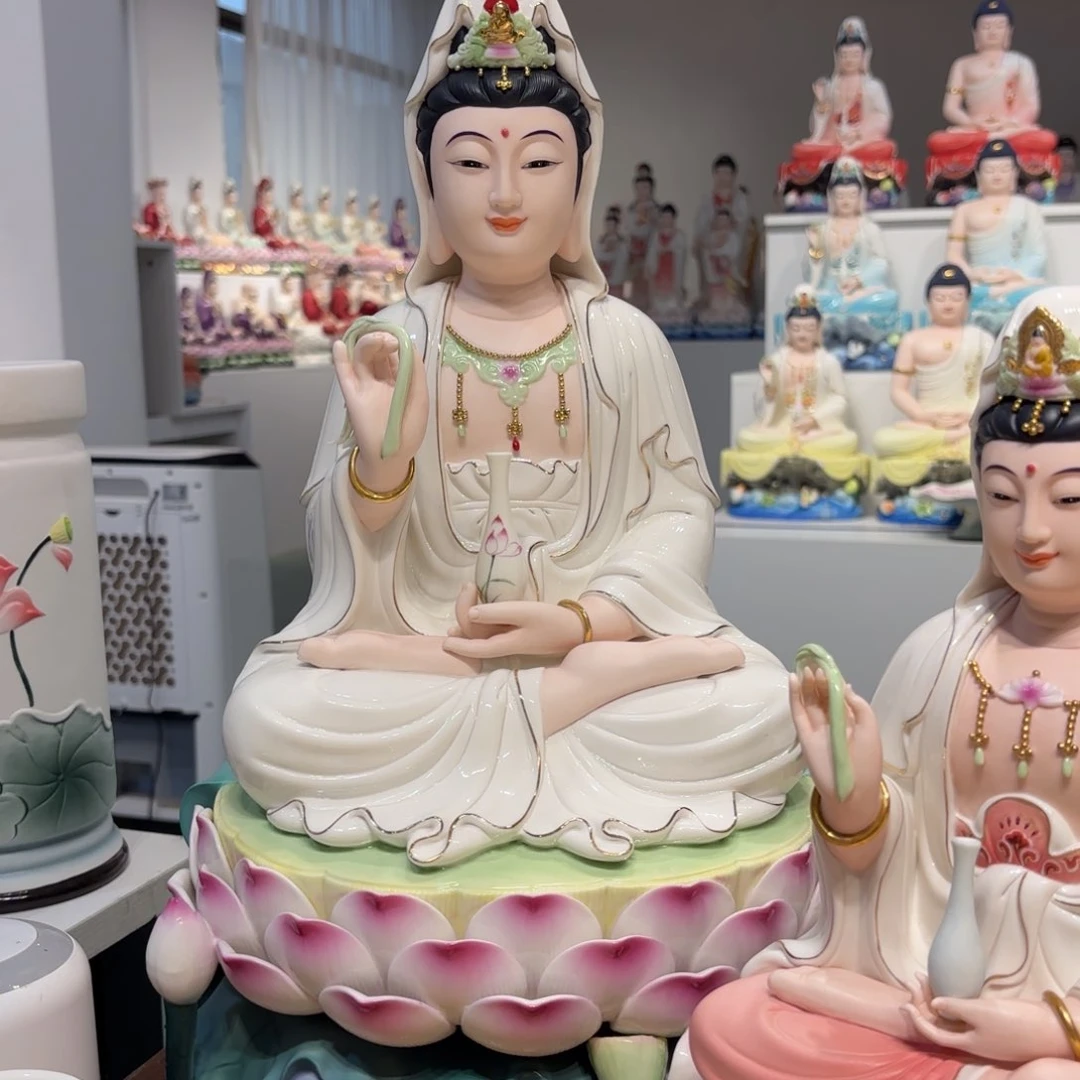 摆件瓷摆件观音18吋