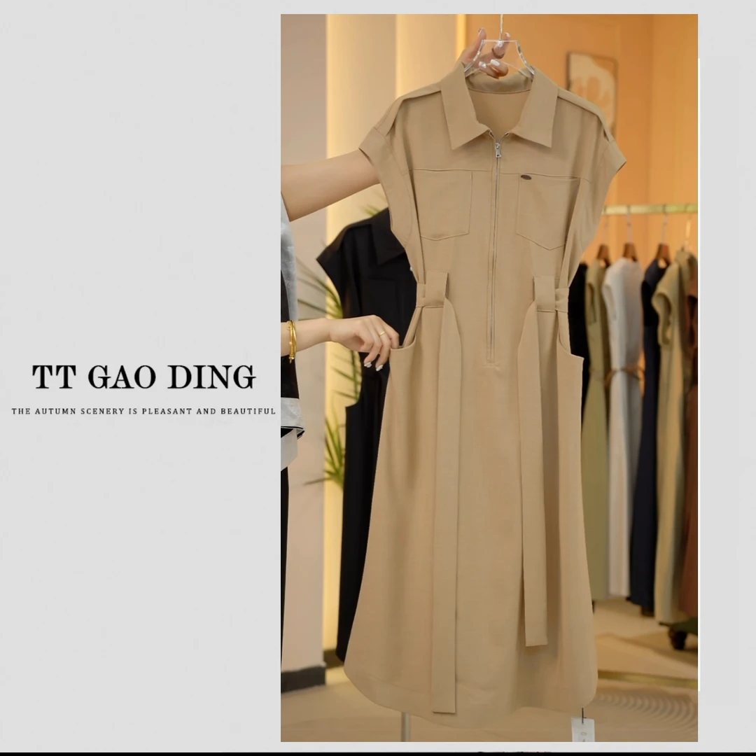 2025正式场合连衣裙女气质干练收腰裙子夏显瘦气场正装西装裙