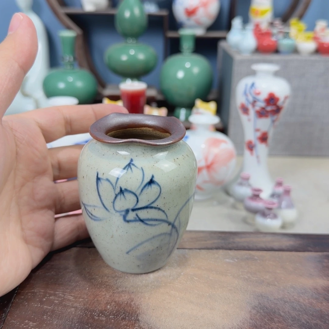陶瓷手工小花器摆件