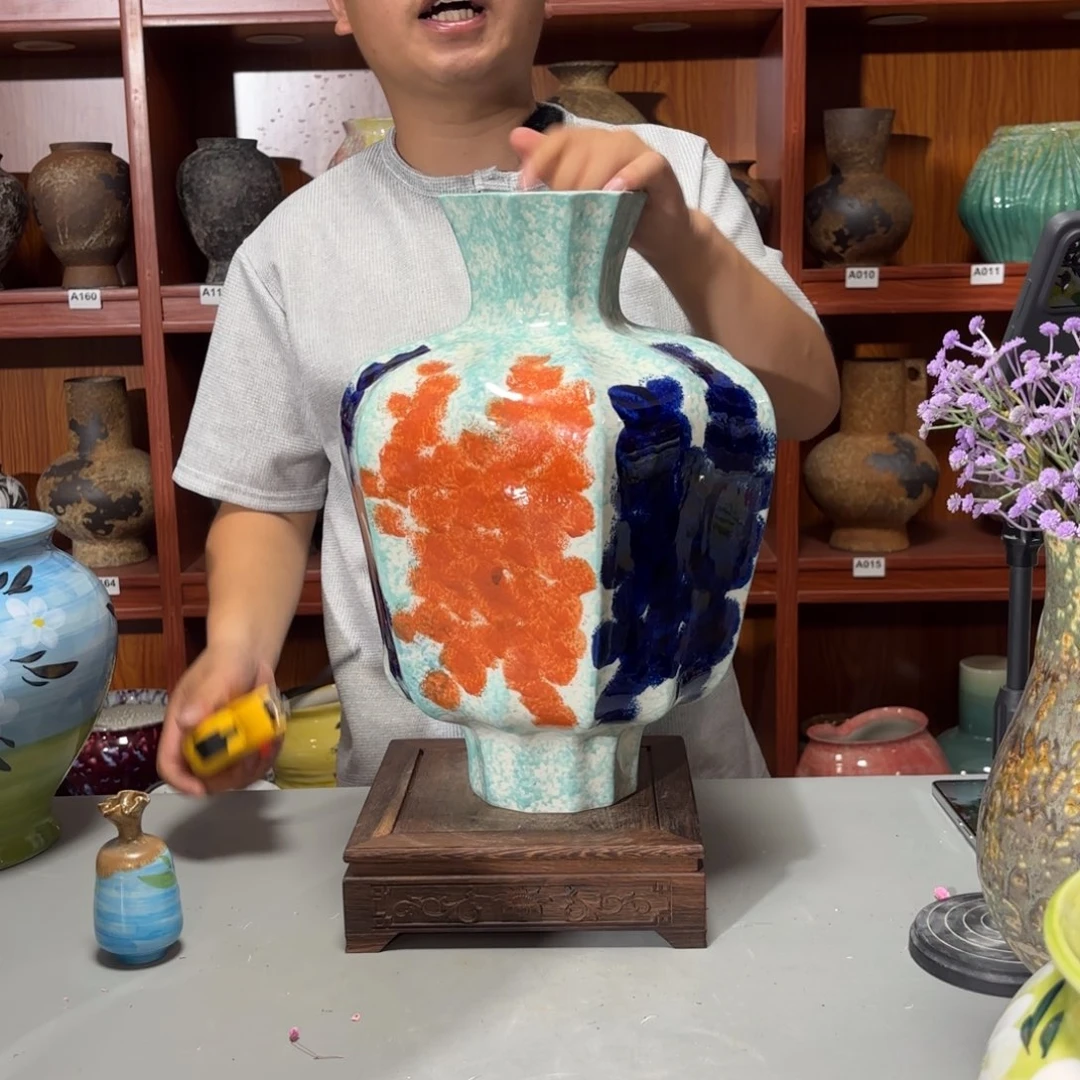 景德镇瑞峰陶瓷花瓶高度40口径11.5