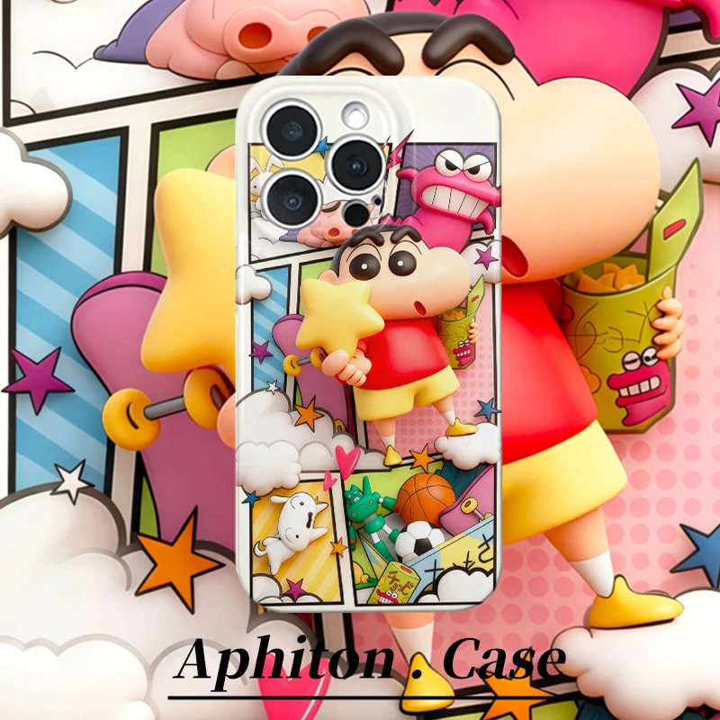 奥菲顿海报小新伙伴适用苹果17/16菲林硬手机壳华为vivoppo小米15