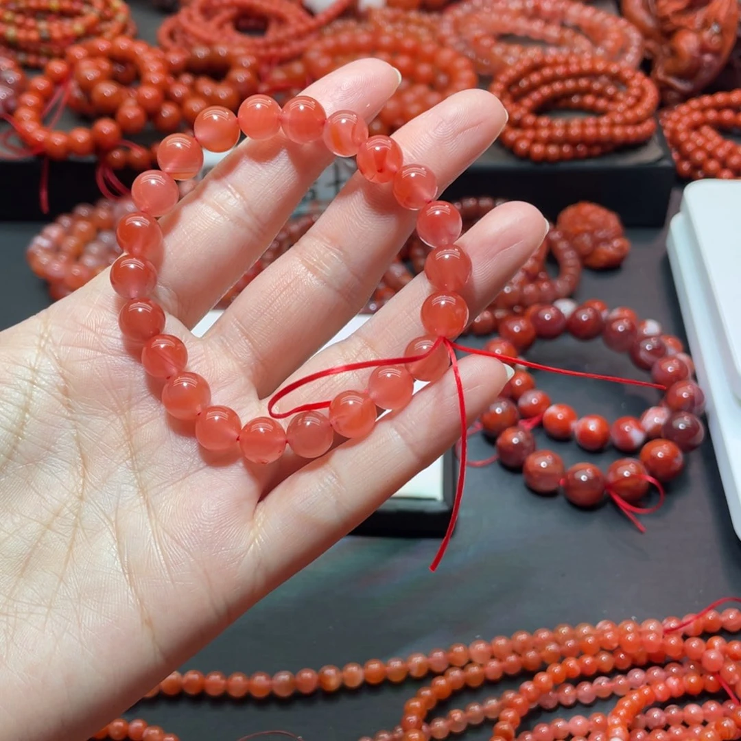 南红玛瑙手链未镶嵌