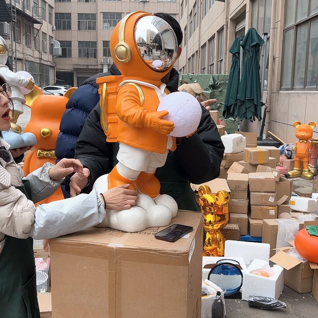 树脂236橘色摆件摆件家居