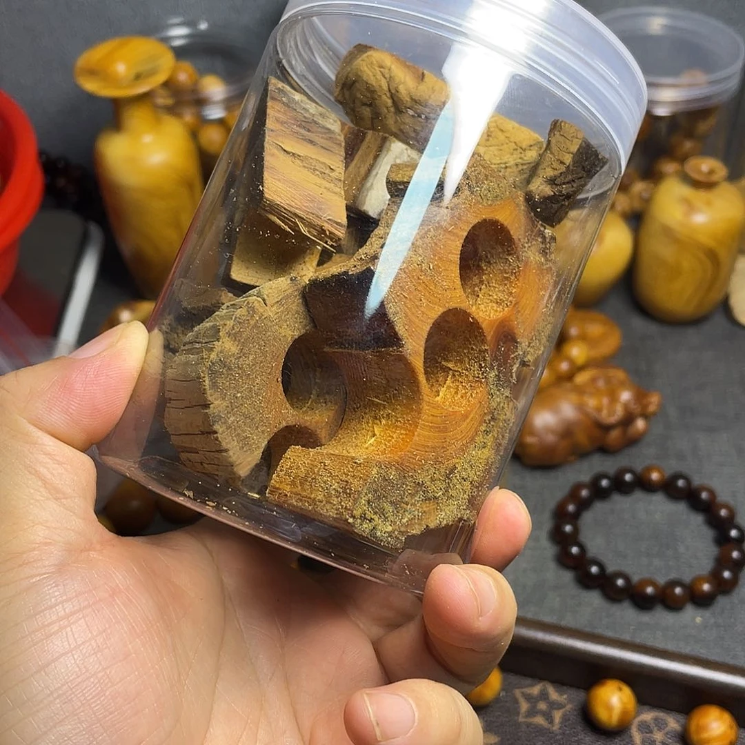柏木（崖柏）太行干黑油茶料一罐
