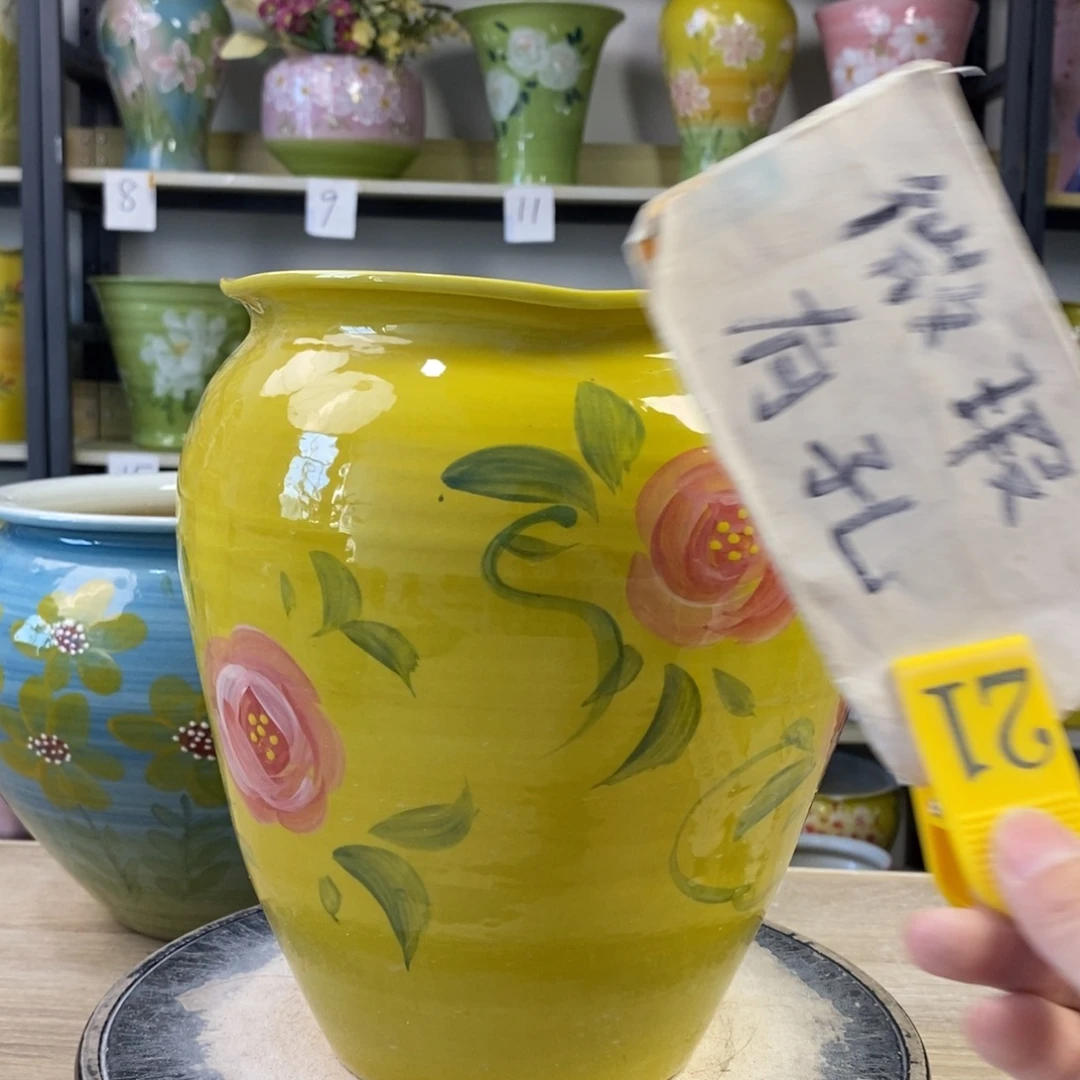 景德镇手工手绘陶瓷花盆