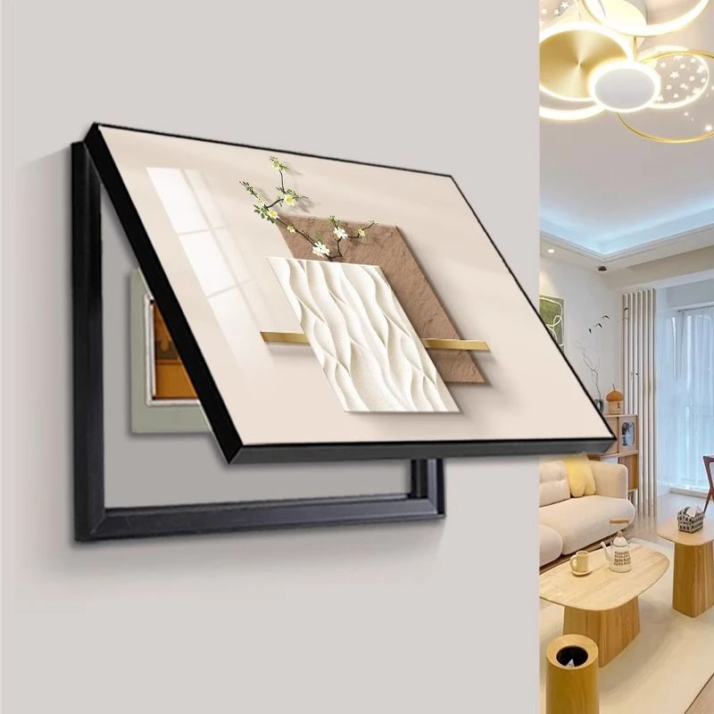 新疆包邮2024新款轻奢电表箱装饰画配电箱电表盒遮挡挂画静物空开