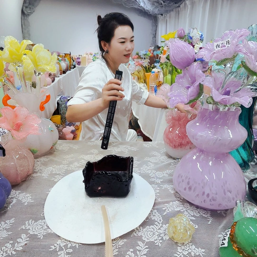 琉璃花瓶花器摆件艺术品