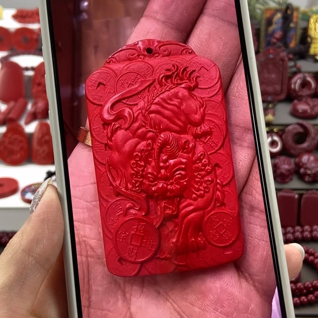 天然辰砂红砂霸王貔貅
