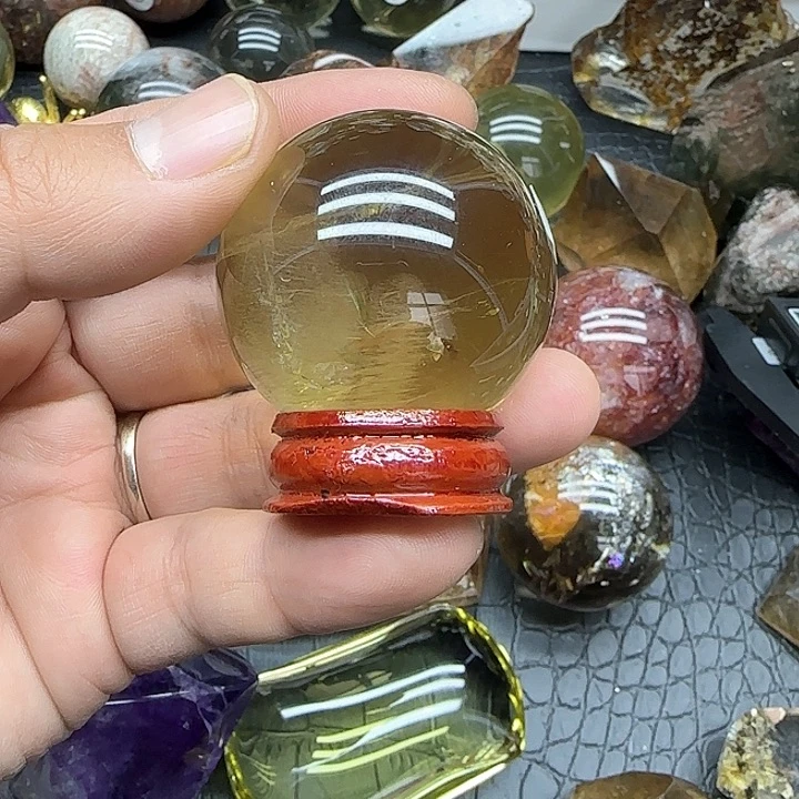 黄晶球未镶嵌进***茄