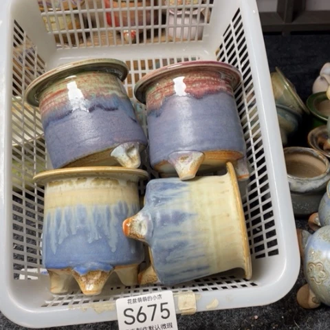 紫砂花盆微瑕675口径7厘米左右