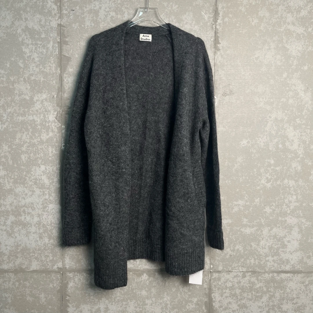 未使用 WE11 DONE M*1/acne studio炭灰色针织外套/13680/JP
