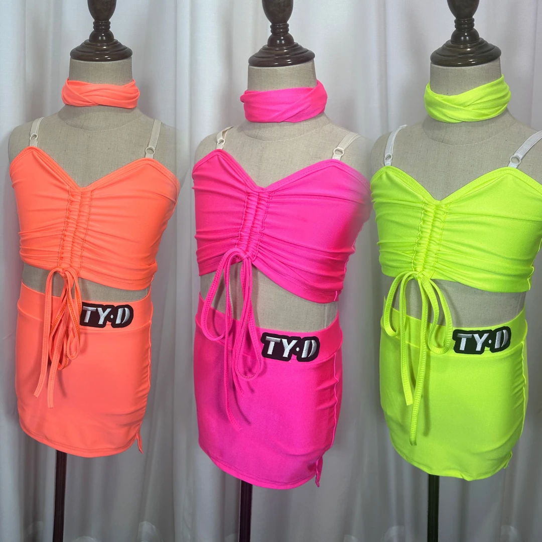 【直播活动】新款拉丁舞服 抽带抓皱 三色可选