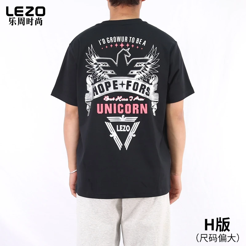 LEZO乐周时尚男装短袖圆领T恤L25234078