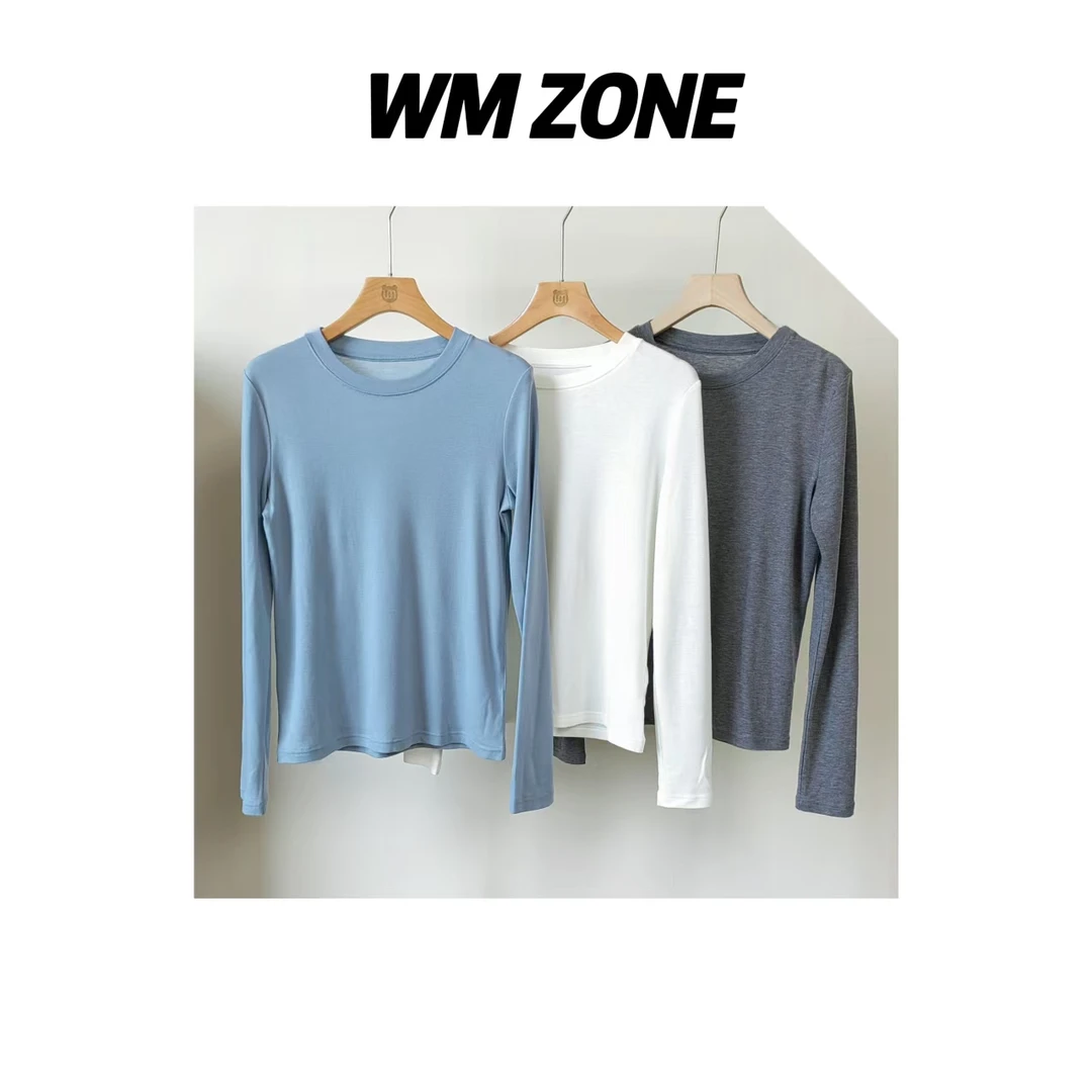 虎儿 3-3256 纯色圆领长袖打底