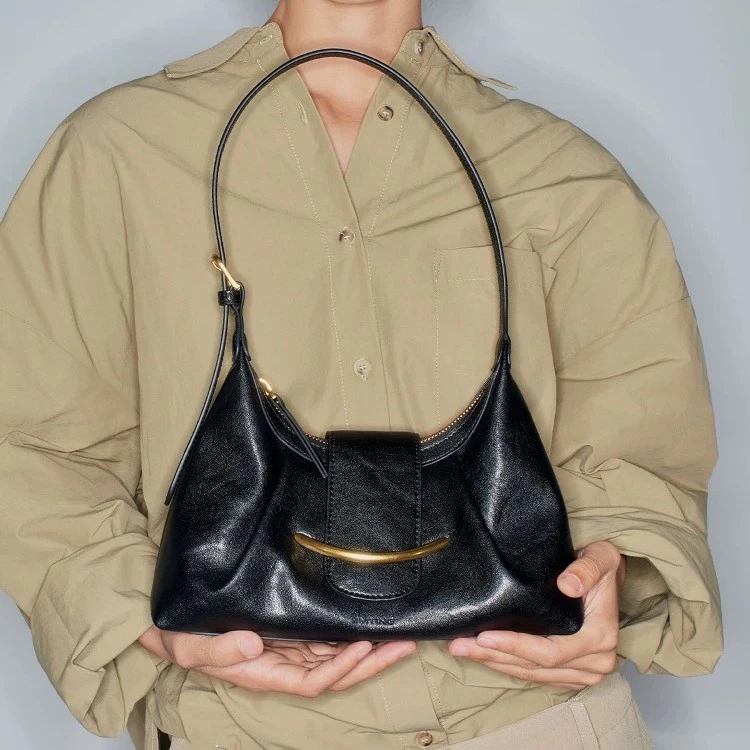 【可比豆】寻觅极简hobo包2025新款女士斜挎包百搭通勤小型包包腋下