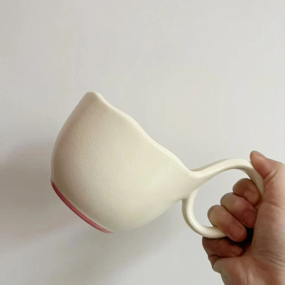 创意简约陶瓷马克杯子大容量异形杯小众水杯燕麦杯早餐杯办公室