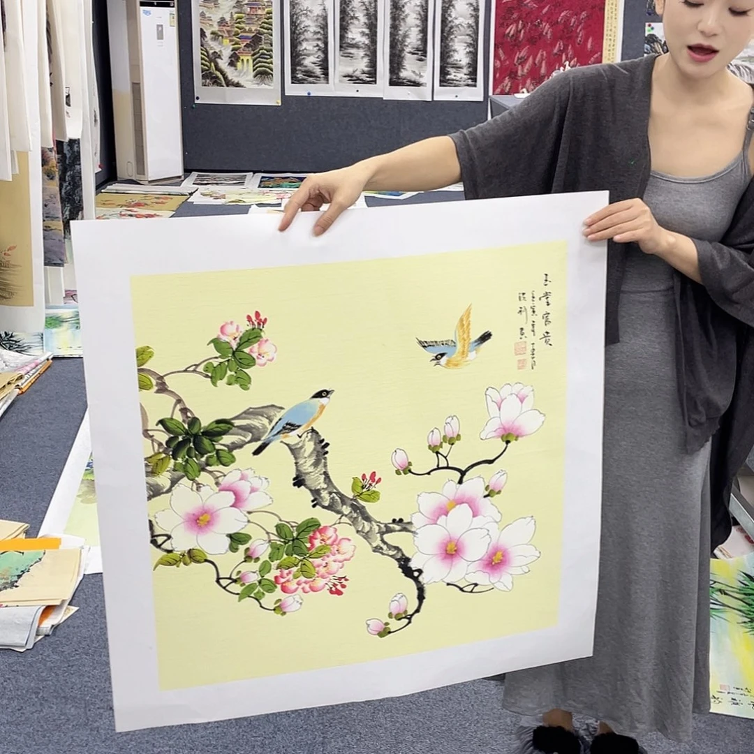 国画作品小姐姐放漏…