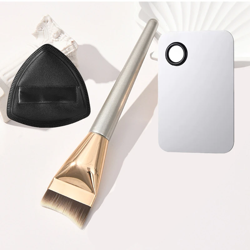 粉底刷超薄不吃粉平头斜角月牙新手无痕韩式遮瑕扁头粉底液化妆刷