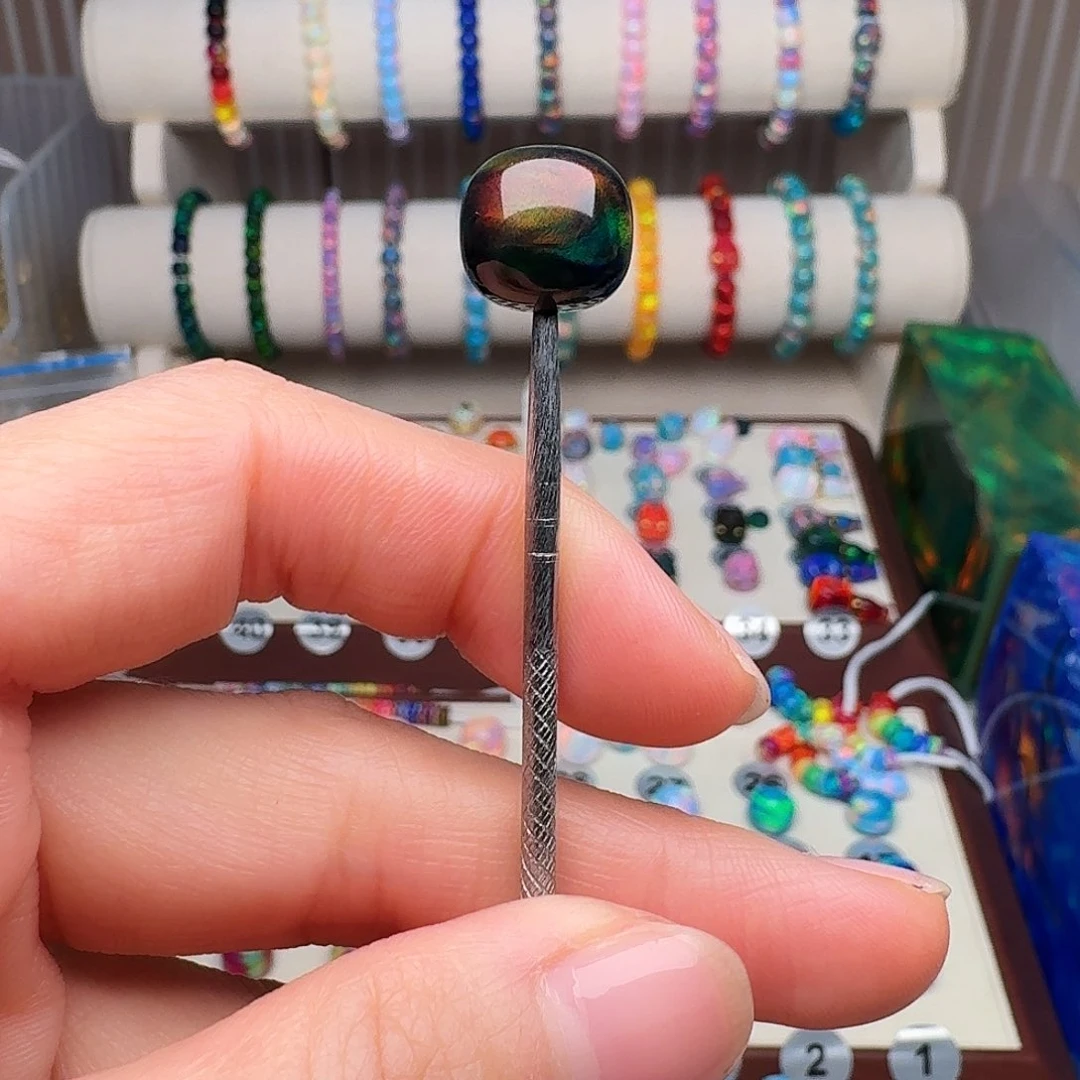 树脂制品人造欧泊卡12老型梦幻黑单颗