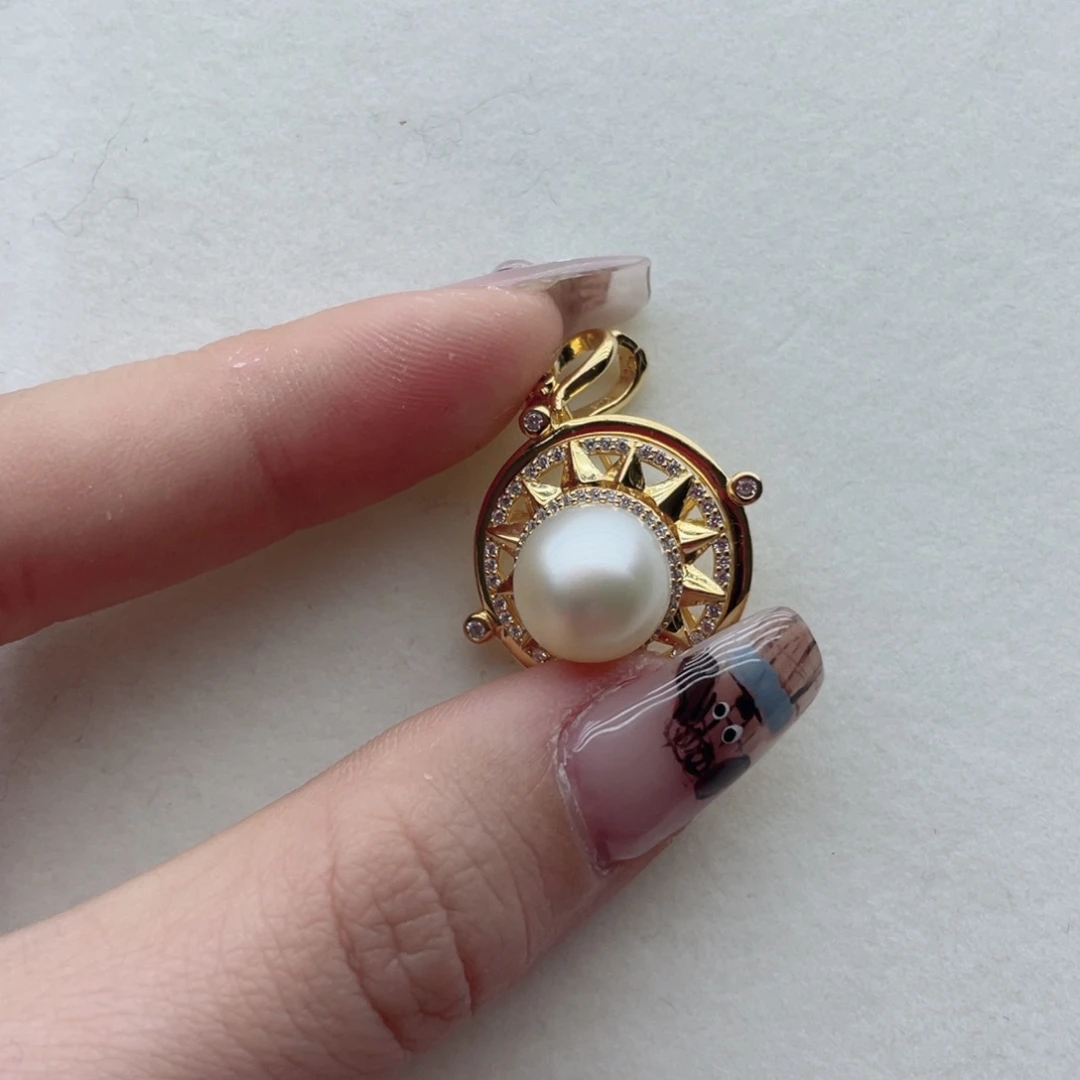 海水珍珠银S925镶嵌颈饰A23