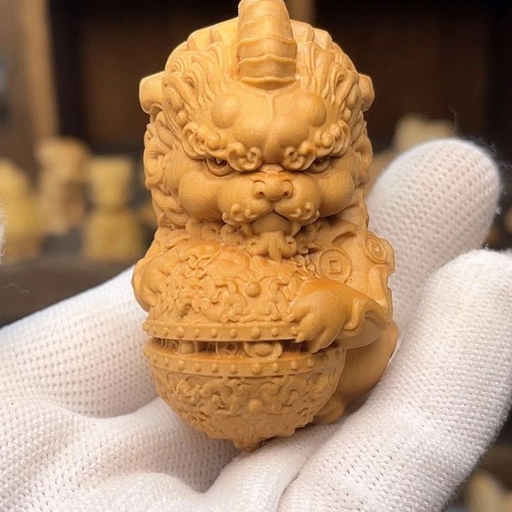 木貔貅手把件绳子六公分