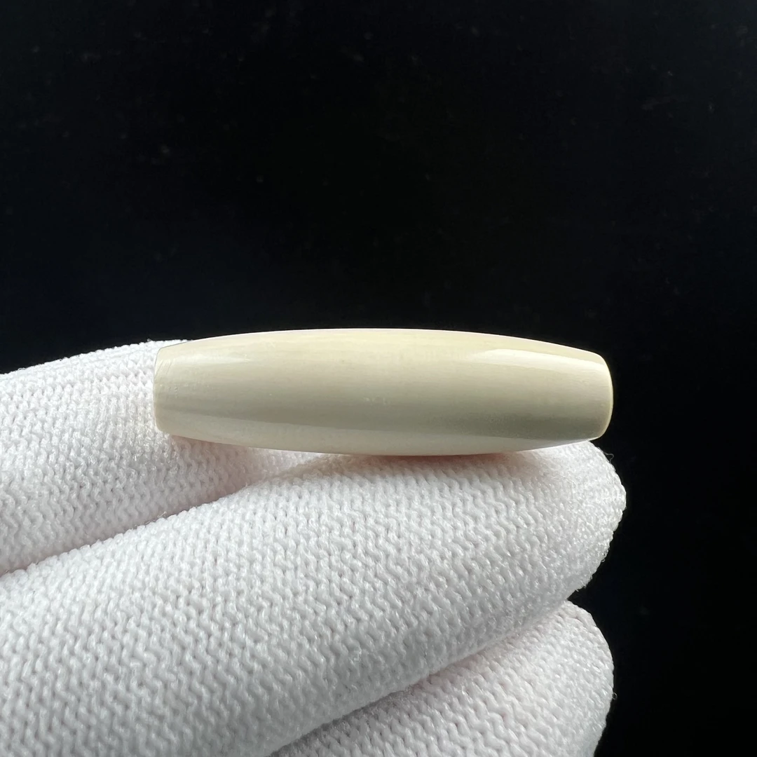 A3535天然猛犸牙 勒子 桶珠 10*34mm支持鉴定 假一罚四