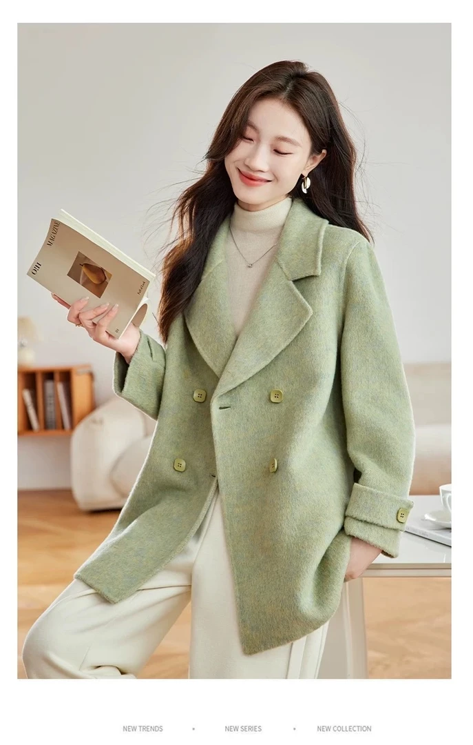 【灵儿 专属】大衣西装冬季百搭拼接小香风25097