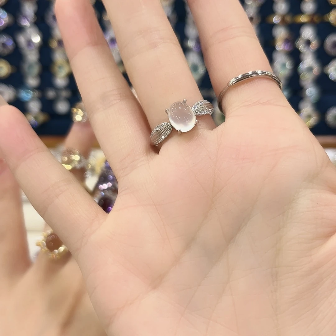 蛇纹石玉女款银S925镶嵌H****.戒指5