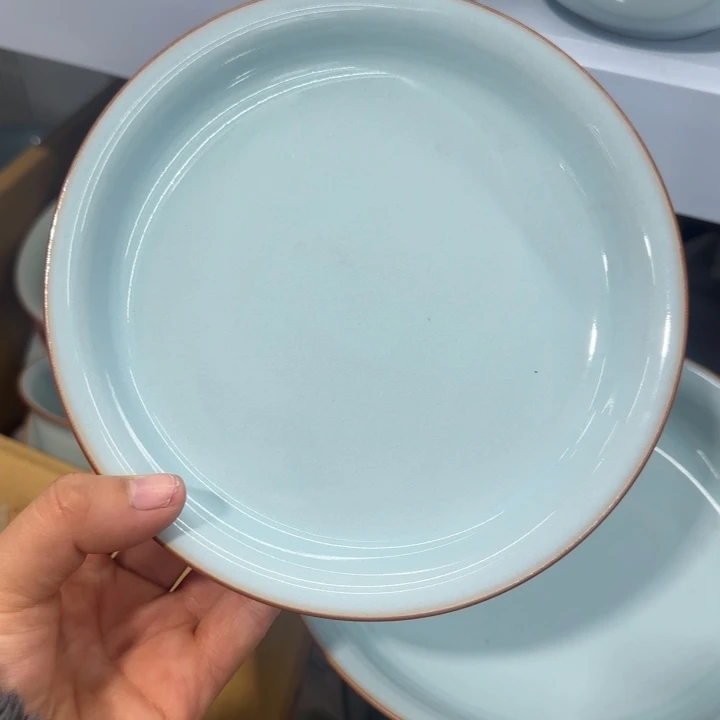 微瑕天青18尺寸餐盘