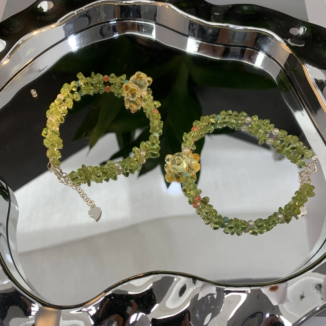 橄榄石小熊手链 多样性发其一 F246