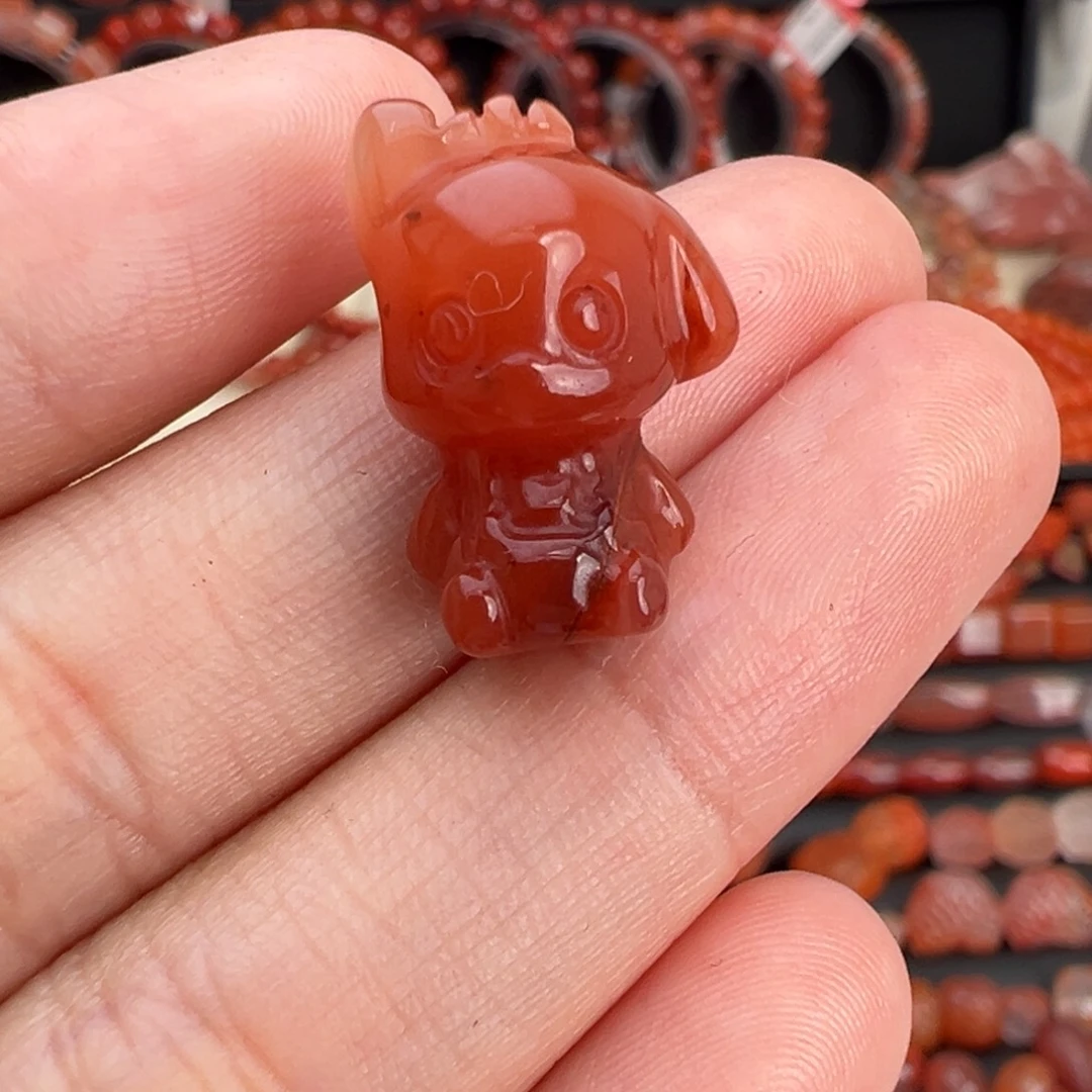 南红玛瑙未镶嵌颈饰狗狗