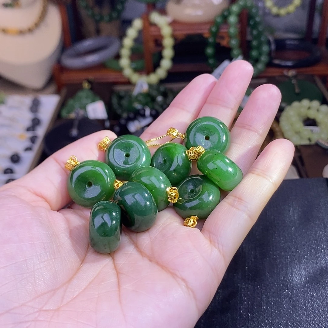 和田玉多样性发一 925.银碧玉平安扣未镶嵌