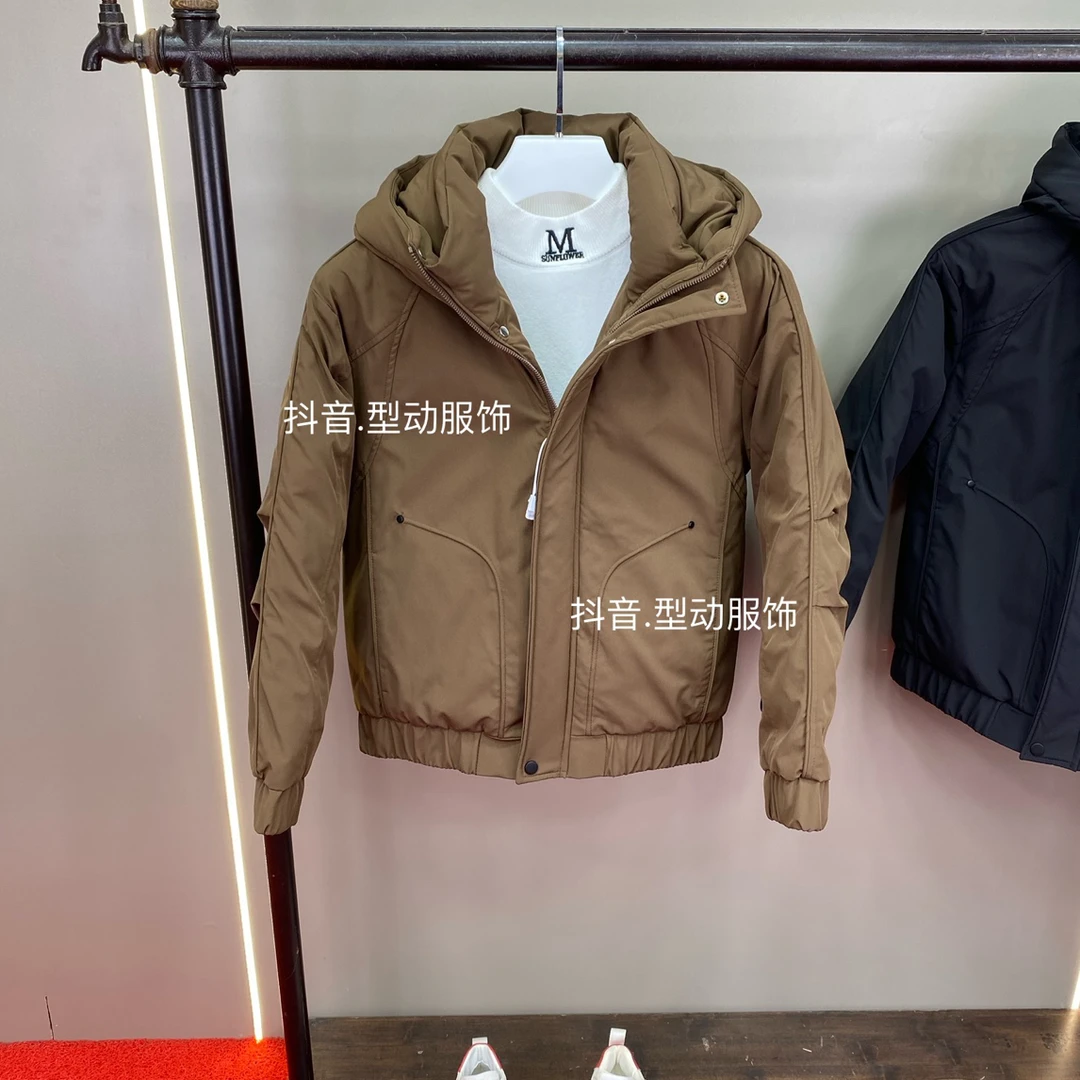 立领厚款修身型男士连帽短款秋冬加厚潮流保暖棉服韩版带帽百搭