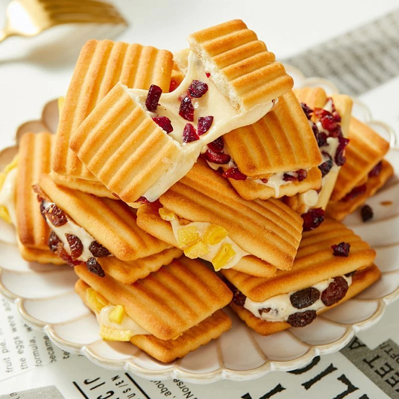 夹心奶酥牛轧夹心饼干下午茶追剧解馋拉丝抗饿蔓越莓牛轧饼干