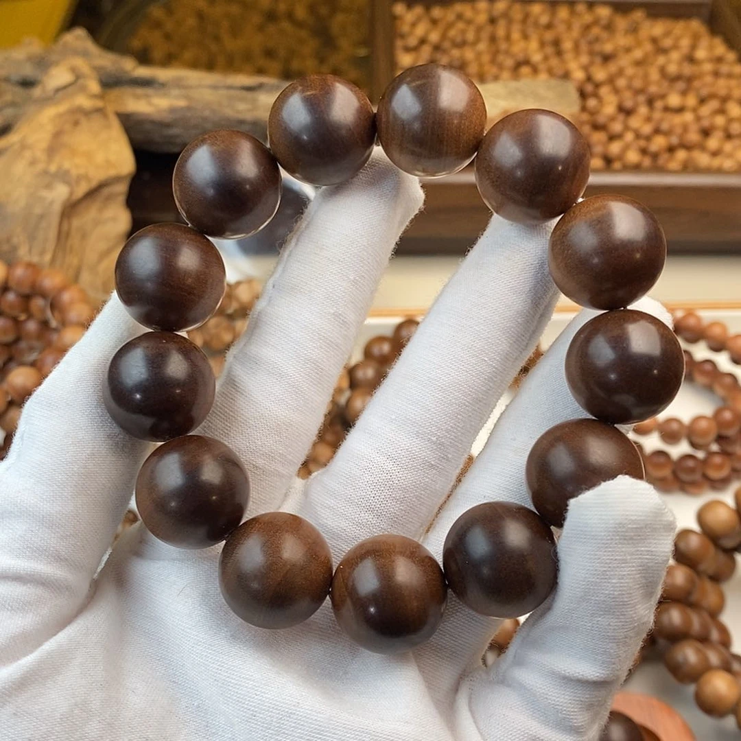 檀香木无事牌J****仔18MM印度迈索尔檀香老料