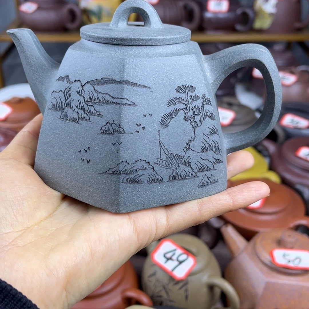 紫砂茶壶宜兴紫砂壶微瑕花泥