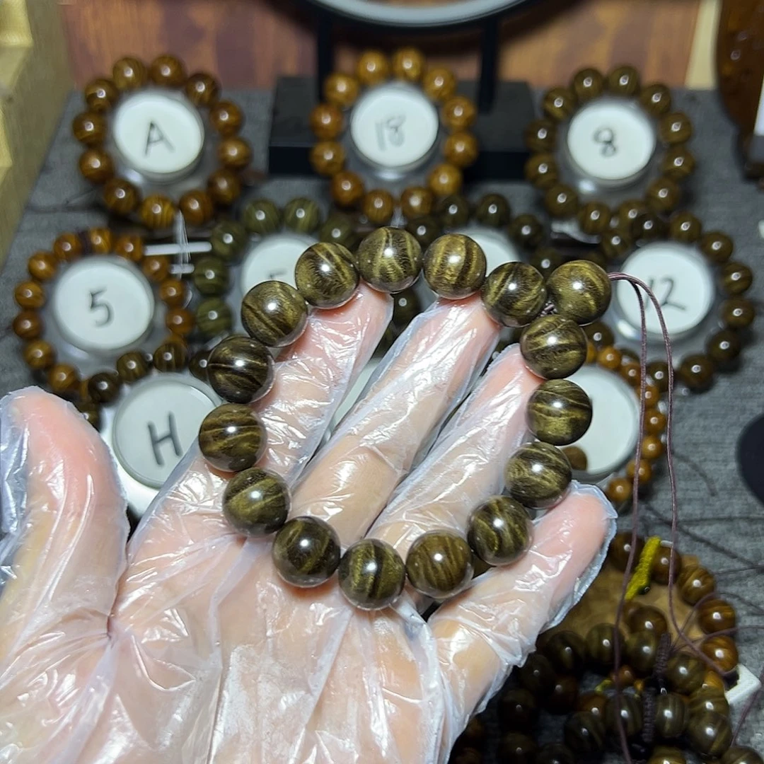 阴沉木手串/手链小叶桢楠阴沉1.5闪电