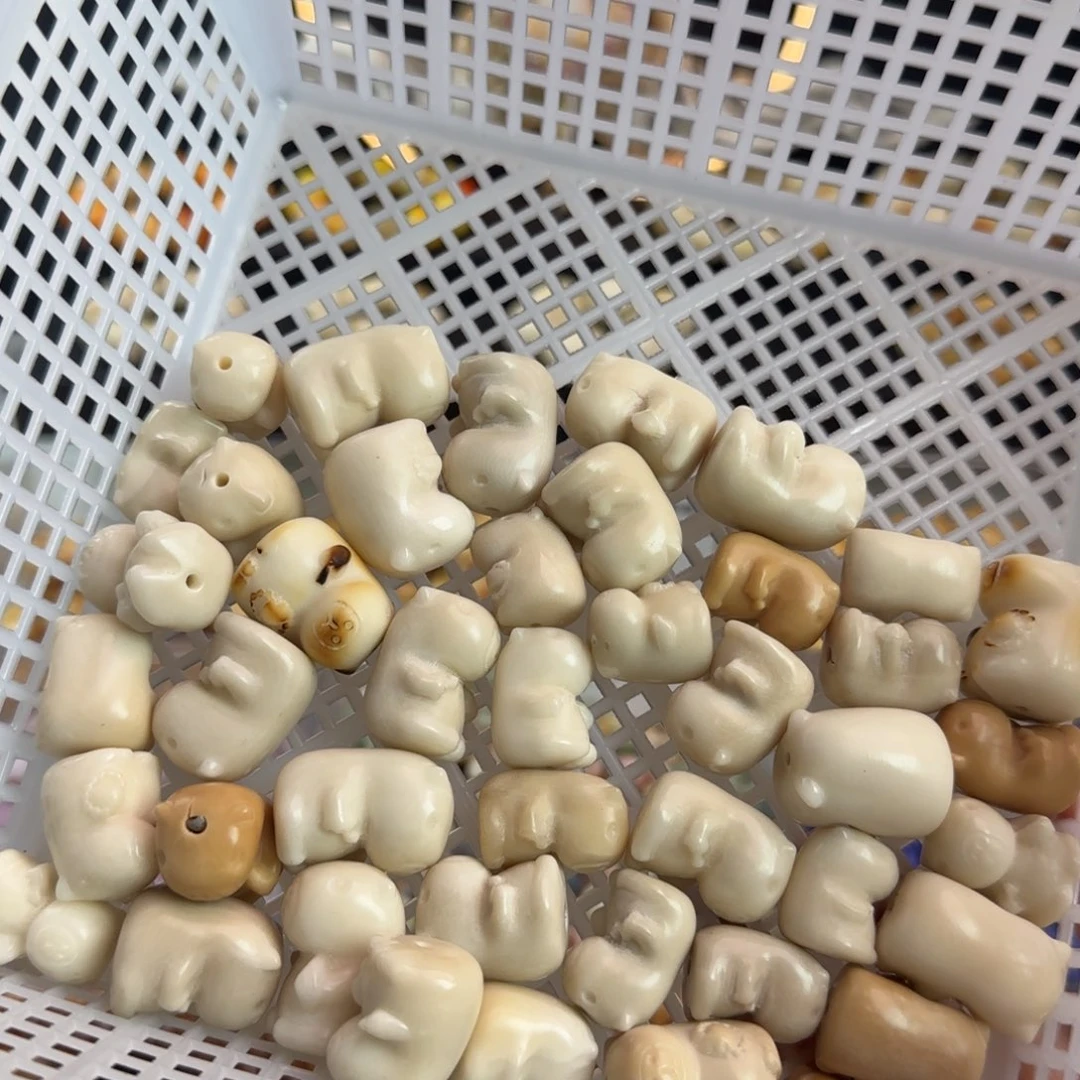 菩提根/象牙果手串瑕疵牙果蜡皮吧啦5颗