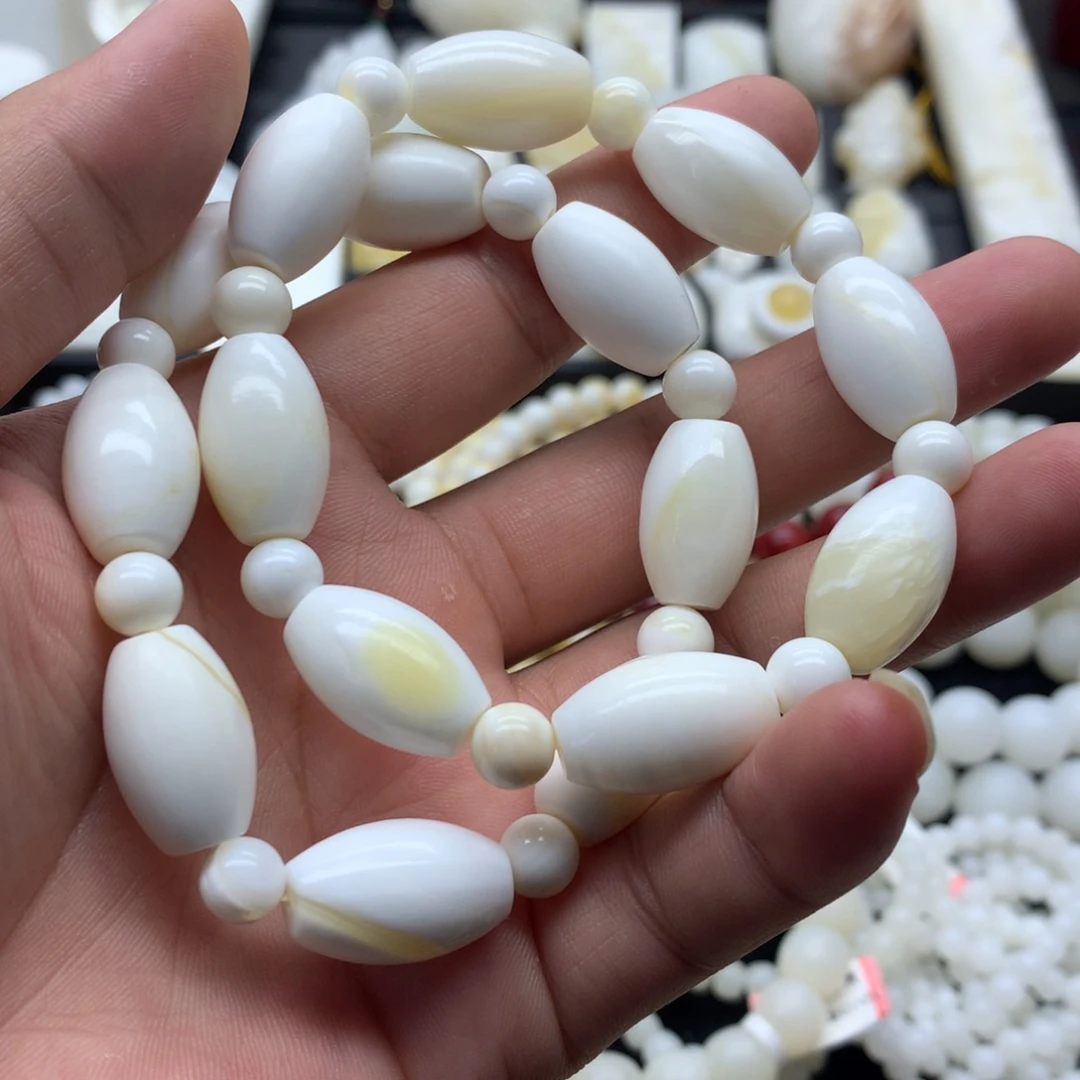 非金属贝壳大米珠子手串单圈