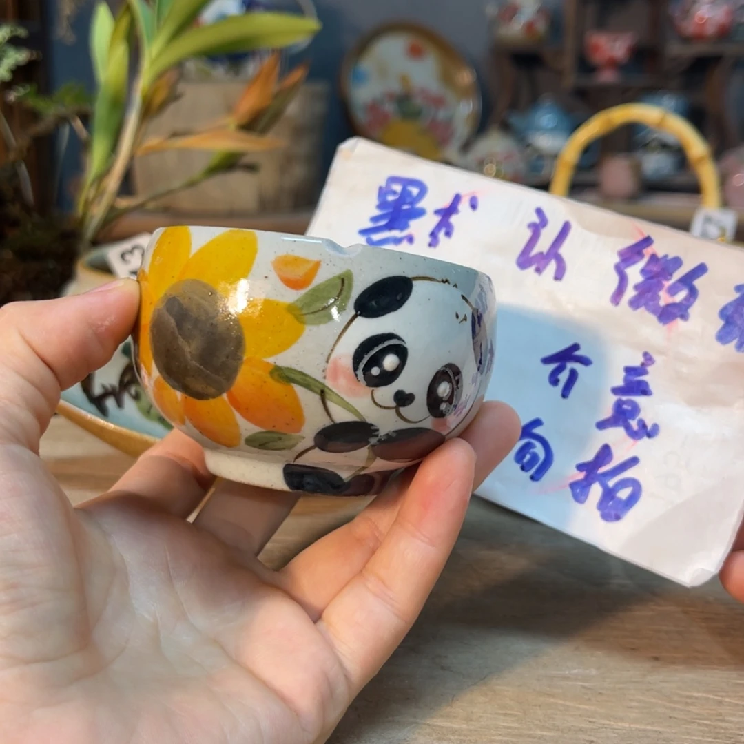 壶素浅陶瓷手工手绘