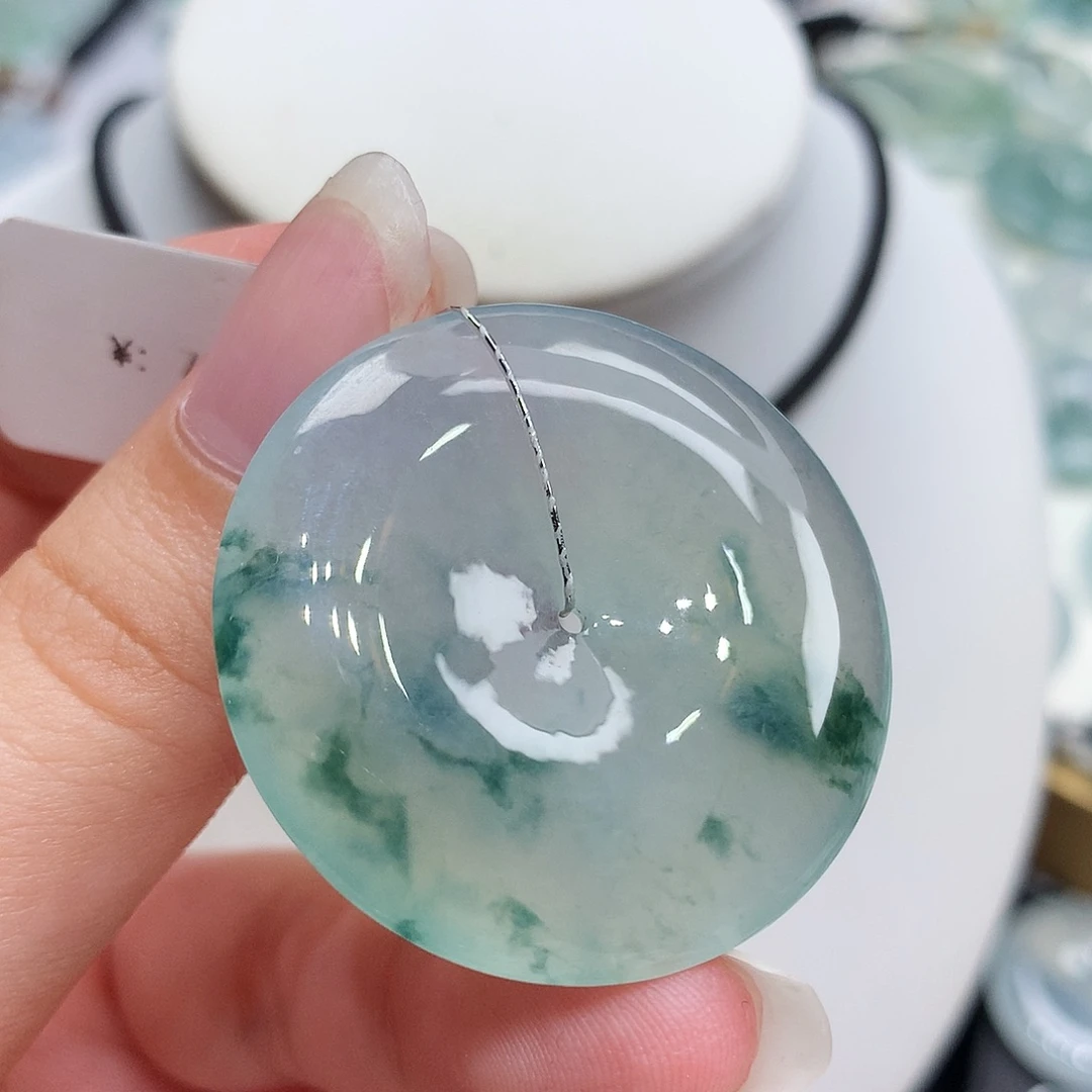 翡翠未镶嵌胸饰翡翠59，35.5/5.8