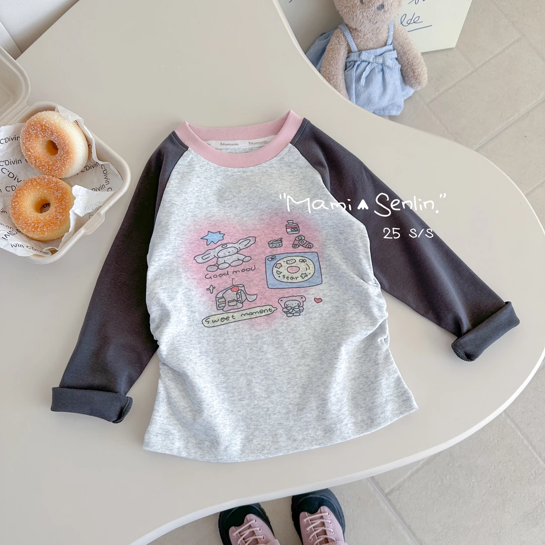 【现货】妈咪森林童装2025年春新款卡通印花T恤251-MMSL-251125